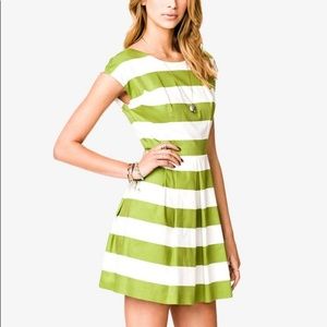 Forever 21 Green Striped Dress